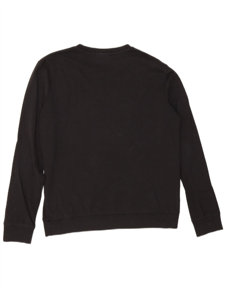 Ανδρικό γραφικό φούτερ Hugo Boss Jumper μεγάλο μαύρο βαμβακερό