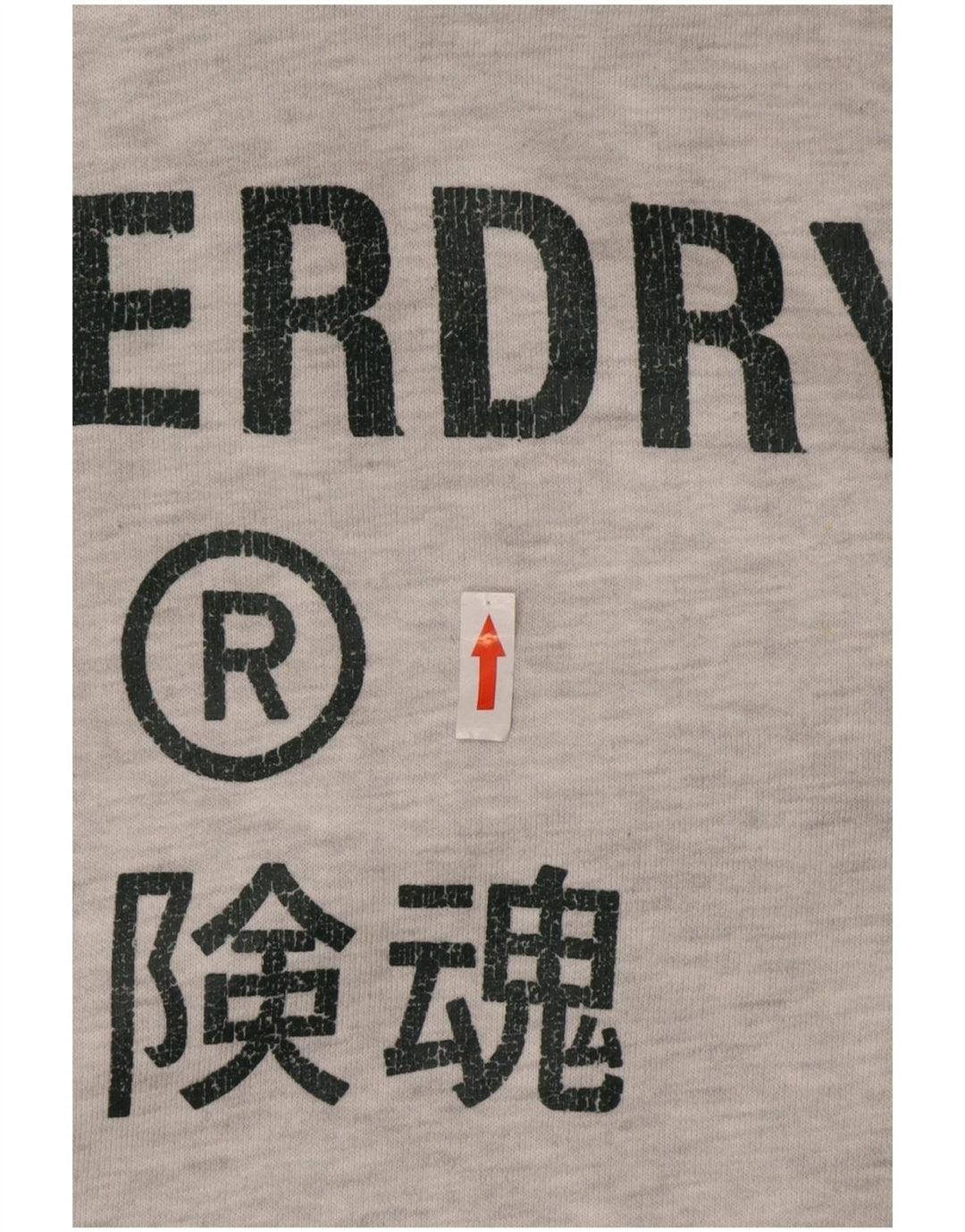Ανδρικό γραφικό κουκούλα Superdry, μεσαίο γκρι βαμβακερό