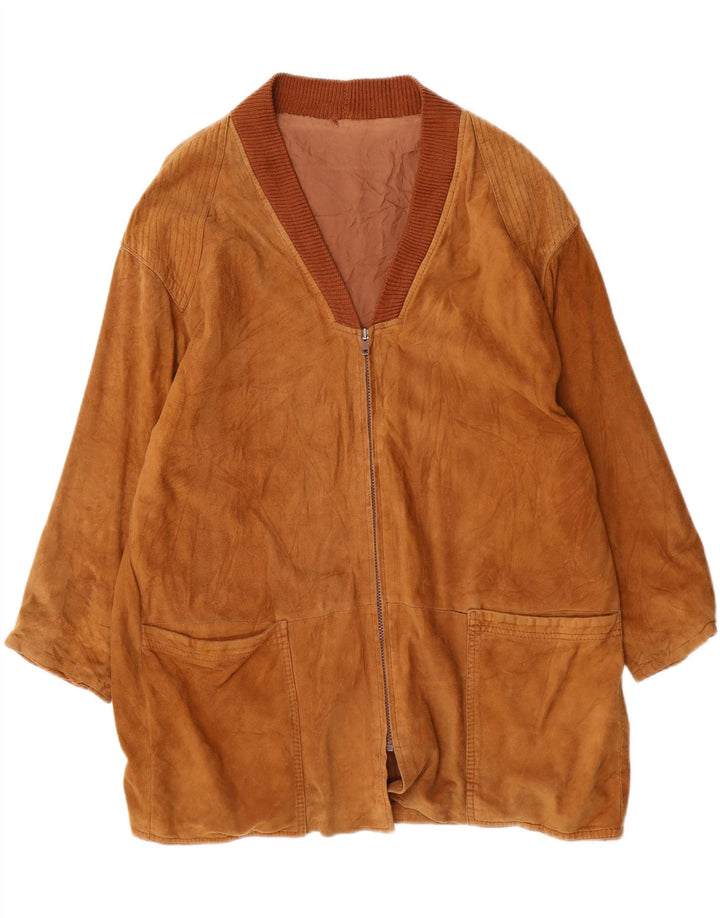 Vintage Ανδρικό Suede Jacket UK 40 Large Brown