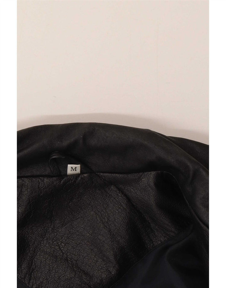Vintage Ανδρικό Δερμάτινο Μπουφάν Biker UK 38 Medium Black Leather