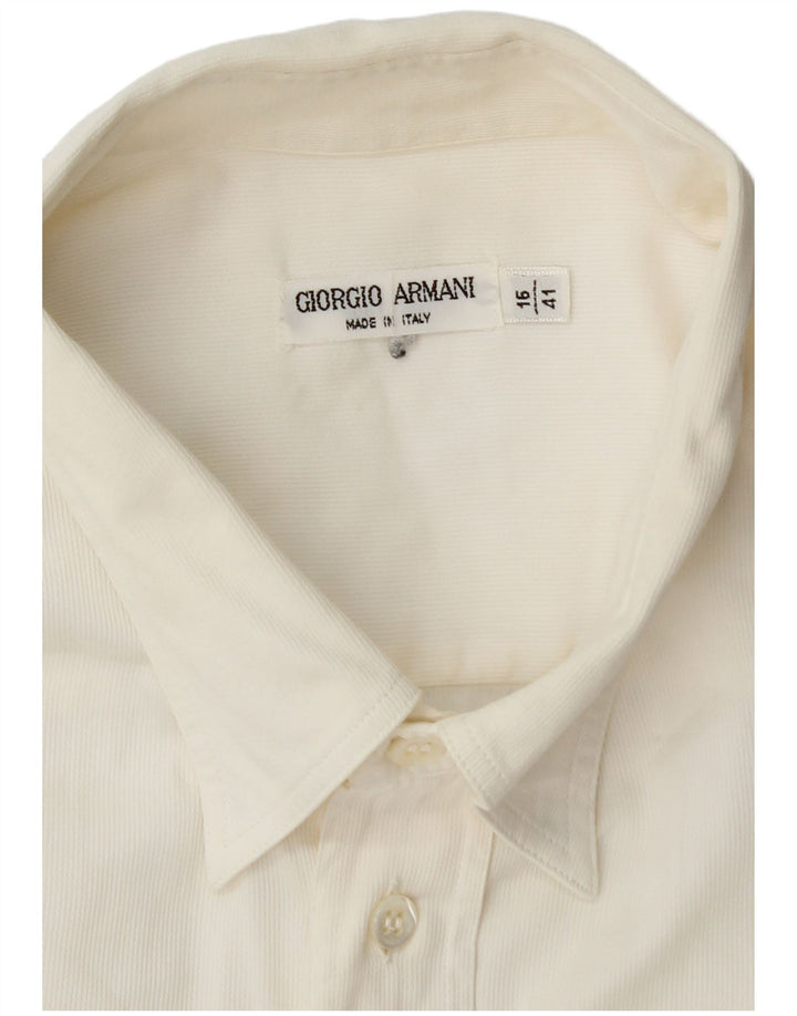 GIORGIO ARMANI Ανδρικό πουκάμισο μέγεθος 16 41 Large Off White