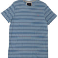 CREW CLOTHING Ανδρικό T-Shirt Top Βαμβακερό μεσαίο μπλε ριγέ
