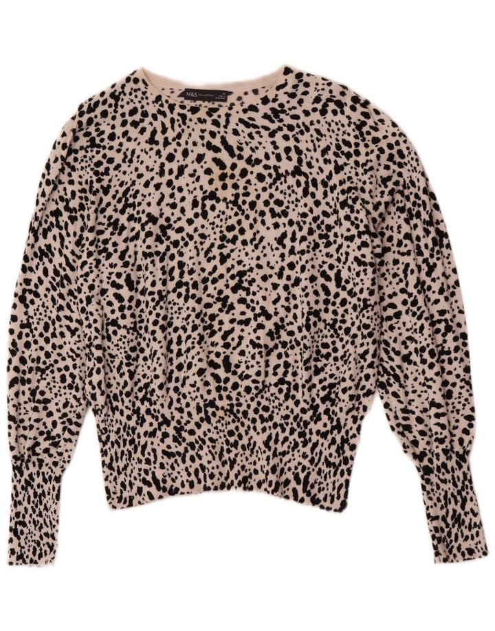 Marks & Spencer Γυναικείο πουλόβερ με λαιμόκαυστο UK 14 Medium Beige