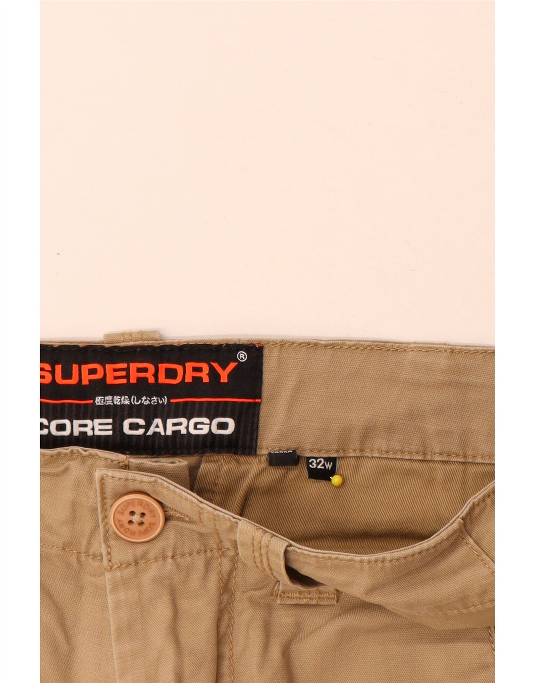 Ανδρικό σορτς Cargo Superdry W32 Βαμβακερό μεσαίο μπεζ