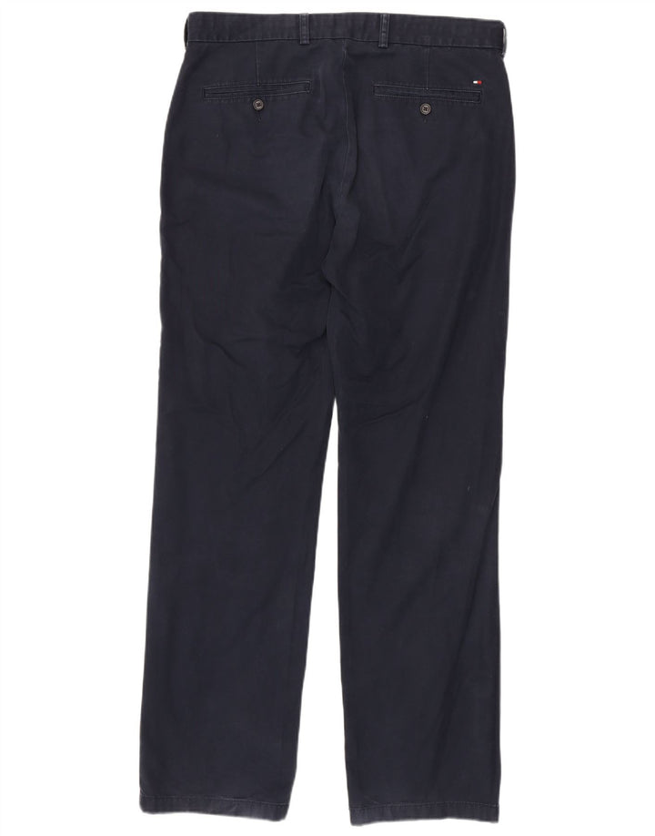 TOMMY HILFIGER Ανδρικό ίσιο παντελόνι Chino W34 L34 Navy Blue Cotton