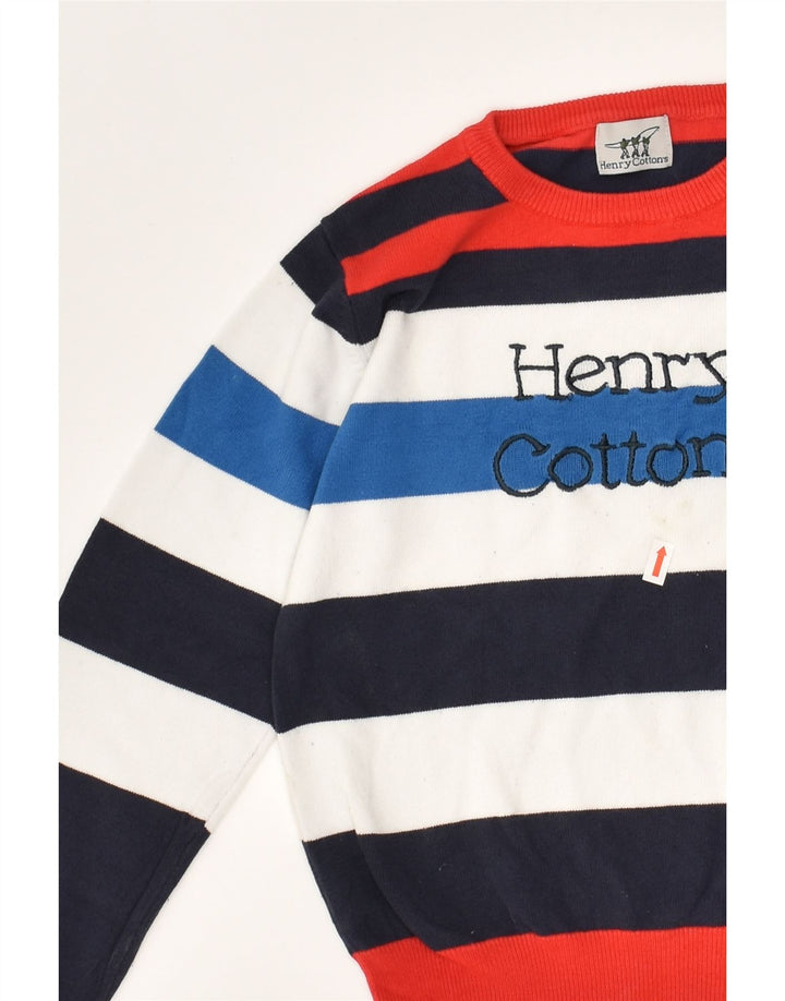 HENRY COTTONS Boys Graphic Crew Neck Jumper Sweater 5-6 Years White | Vintage Henry Cottons | Thrift | Second-Hand Henry Cottons | Used Clothing | Messina Hembry 