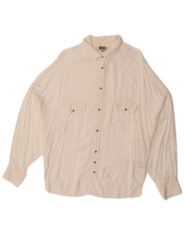 Γυναικεία μπλούζα DIESEL Loose Fit UK 14 Medium White Rayon