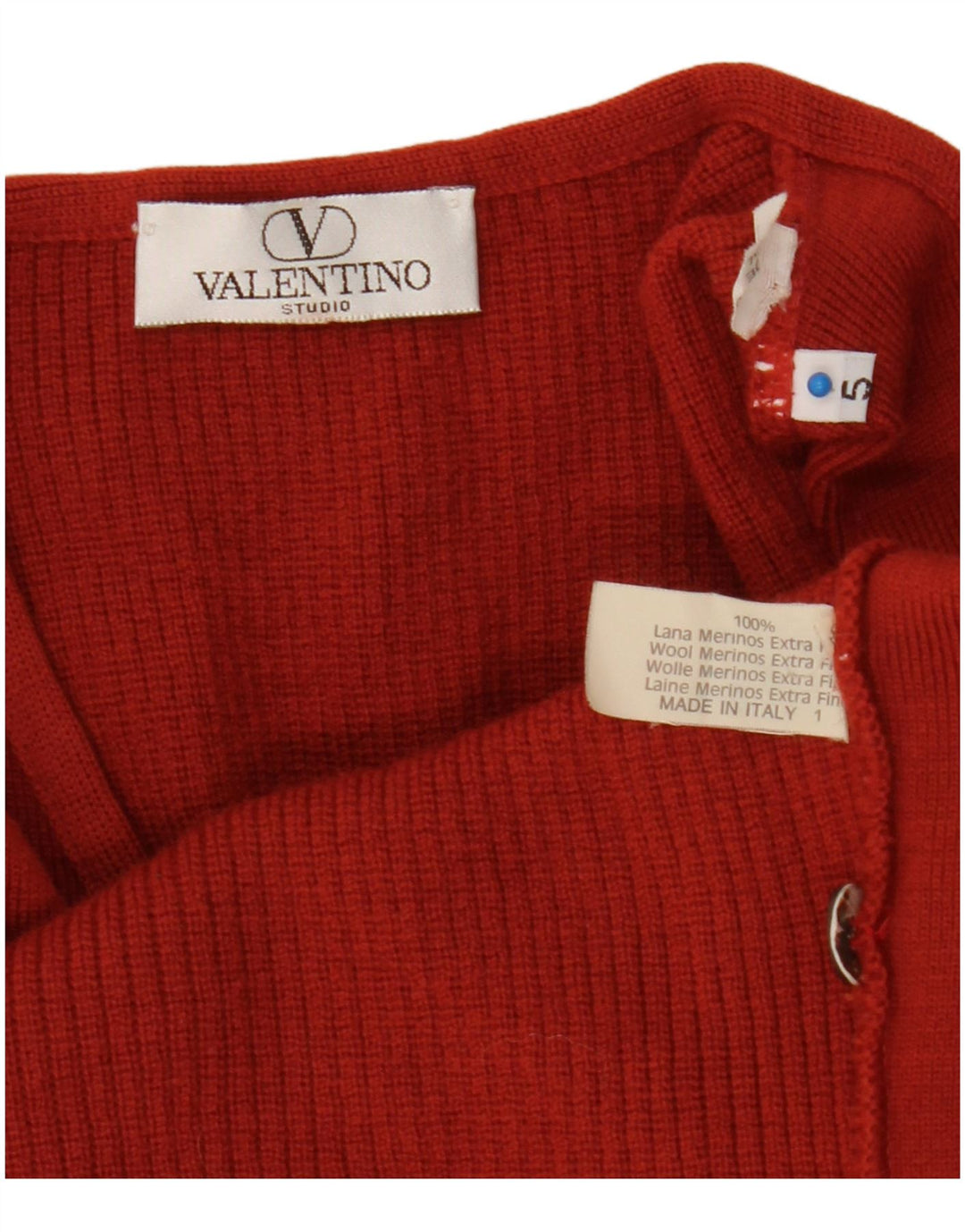 Ανδρικό γιλέκο Valentino, μεσαίο κόκκινο μαλλί Merino
