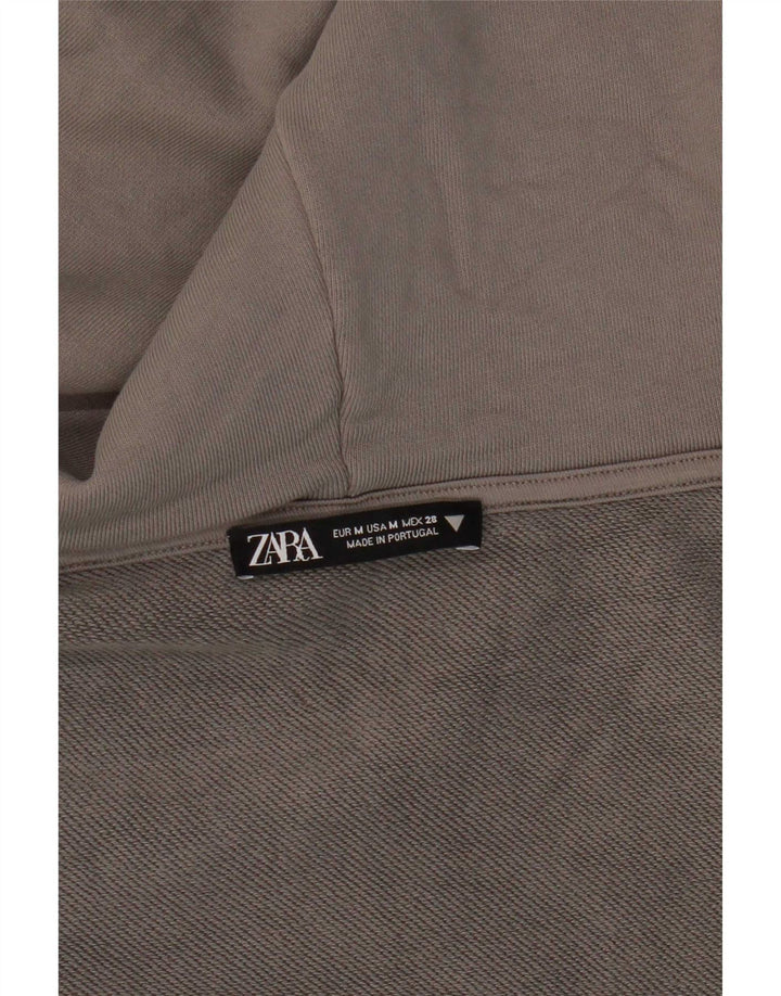 Zara Γυναικείο μπράτσο με κουκούλα Crop UK 12 Medium Grey