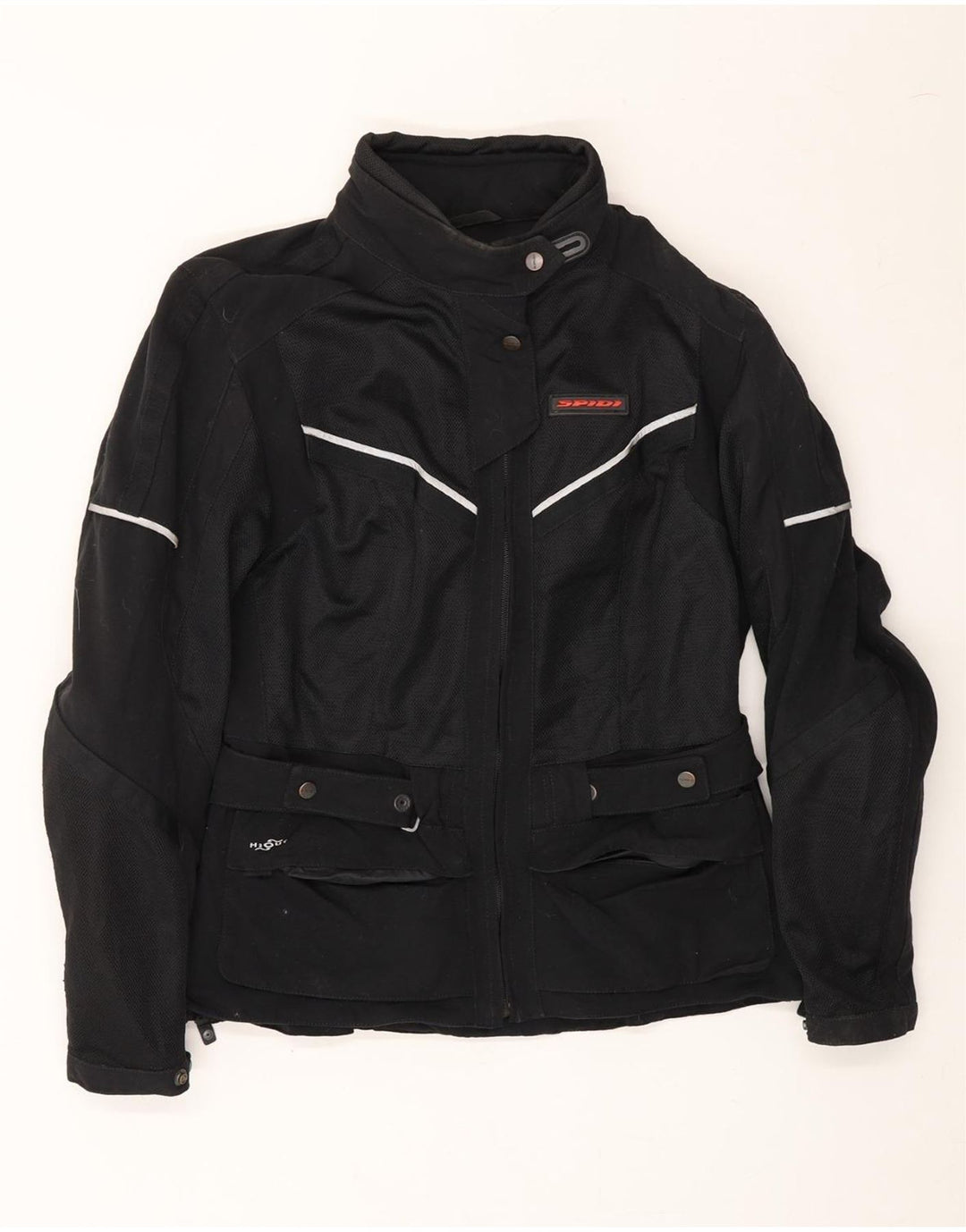 SPIDI Womens Racer Jacket UK 14 Medium Black Vintage Spidi and Second-Hand Spidi from Messina Hembry 