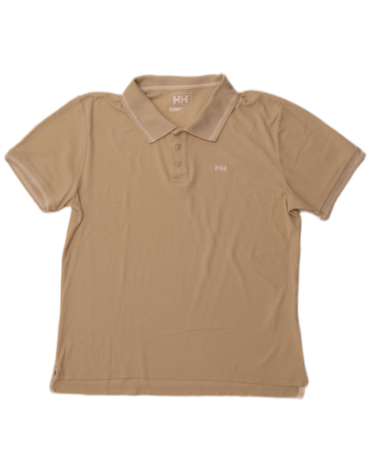HELLY HANSEN Ανδρικό Πόλο Μπλουζάκι Μεγάλο Μπεζ Πολυαμίδιο