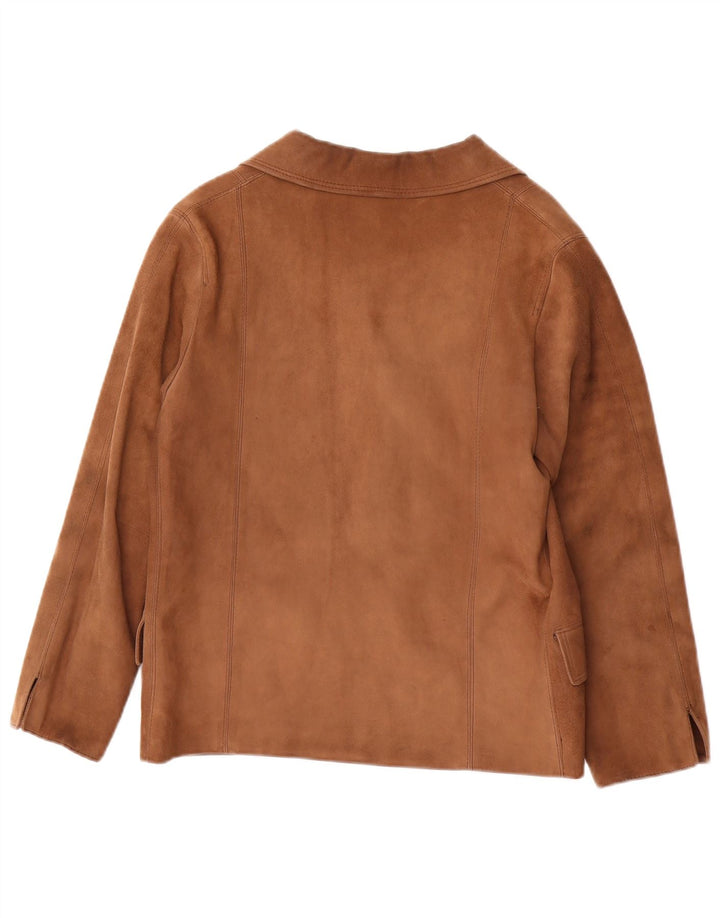 Dallara Γυναικείο Μπουφάν με 3 κουμπιά Suede Blazer UK 14 Medium Brown