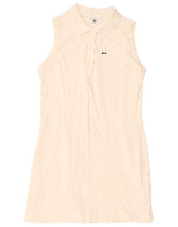 Lacoste Γυναικείο Αμάνικο Φόρεμα Polo Μέγεθος 46 XL Λευκό