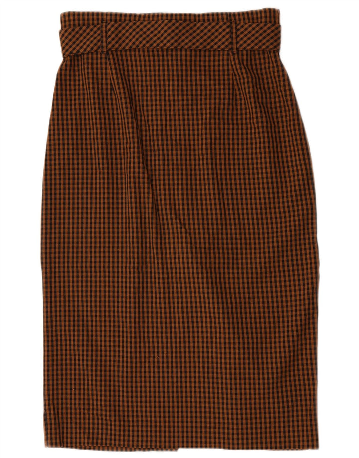 Zara Γυναικεία Μίνι Φούστα Trafaluc Μεγάλη W32 Καφέ Gingham