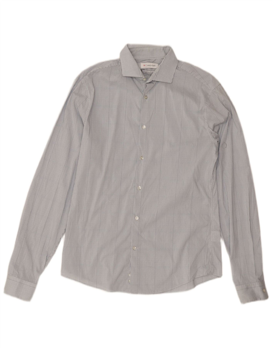 Calvin Klein Ανδρικό πουκάμισο Extra Slim Fit Μέγεθος 15 Medium Blue Check