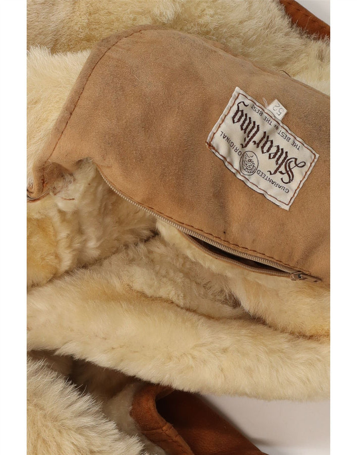 Vintage Ανδρικό Shearling Jacket IT 52 XL Brown Shearling