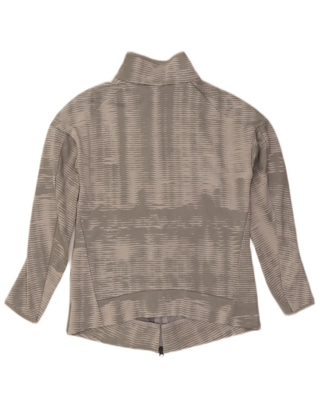 Γυναικεία αθλητική φόρμα ADIDAS Top Jacket UK 12/14 Μεσαίο γκρι ριγέ πολυεστέρα
