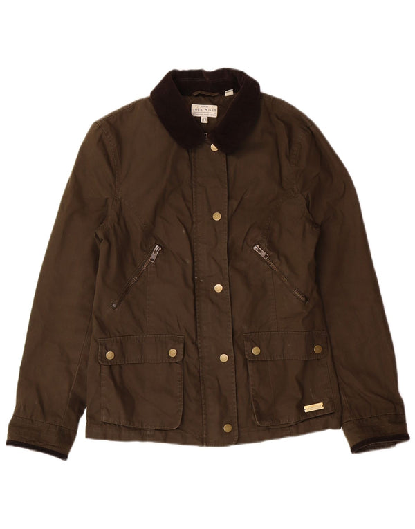 JACK WILLS Γυναικείο Utility Jacket UK 8 Μικρό Χακί Βαμβακερό