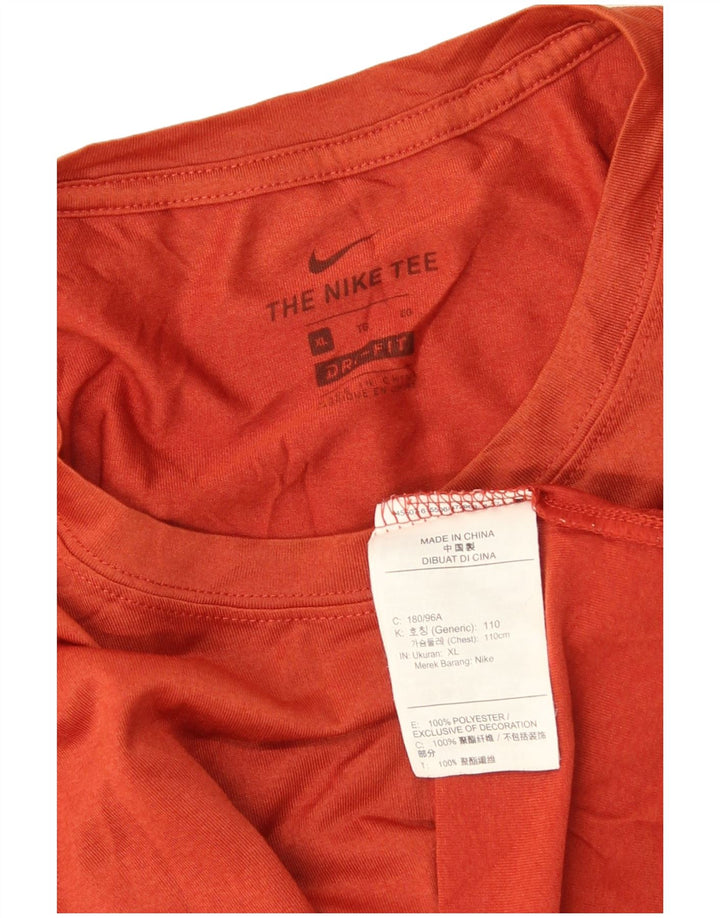 Ανδρικό T-Shirt NIKE Dri Fit Top XL Πορτοκαλί πολυεστέρας