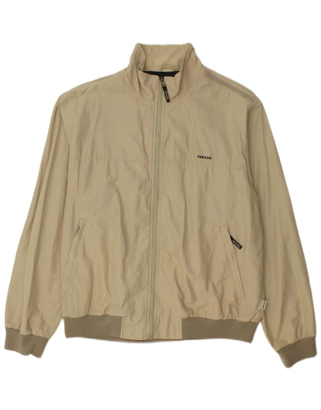 GEOX Ανδρικό Bomber Jacket UK 40 Large Beige Cotton