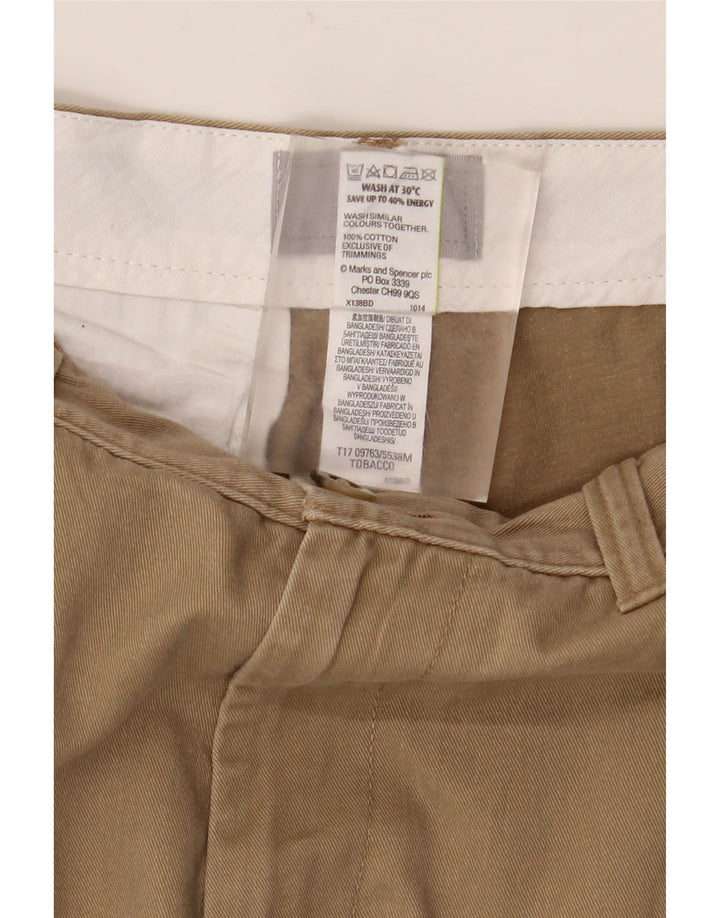 MARKS & SPENCER Ανδρικό σορτς Chino W32 Βαμβακερό μεσαίο καφέ