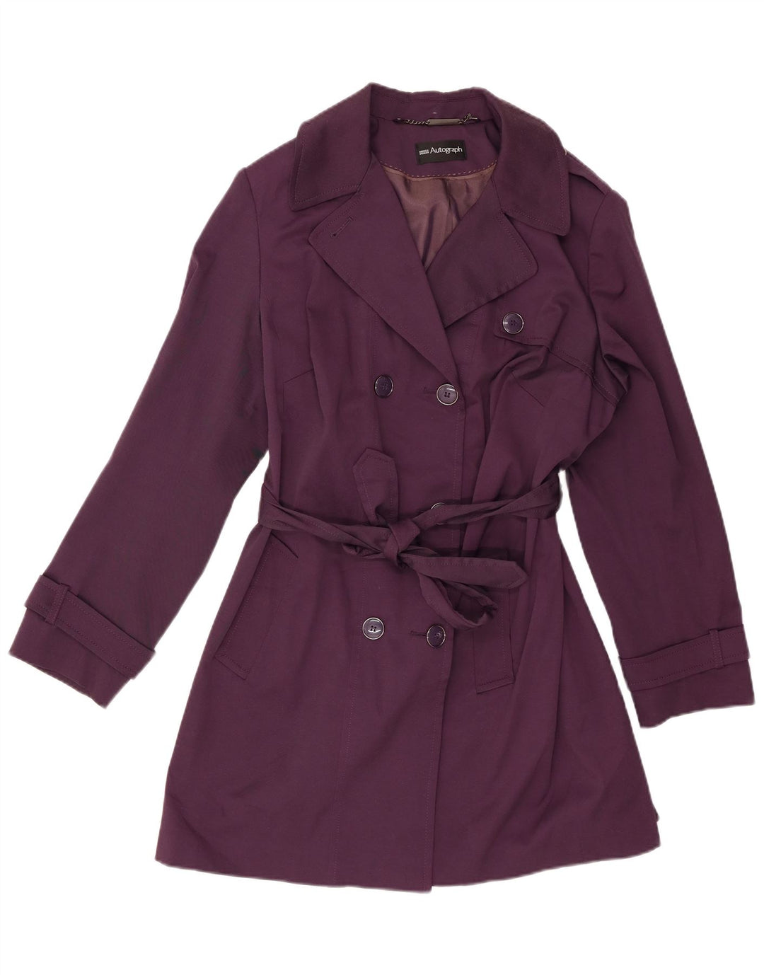 Marks & Spencer Γυναικεία καμπαρντίνα Autograph UK 18 XL Purple Polyester