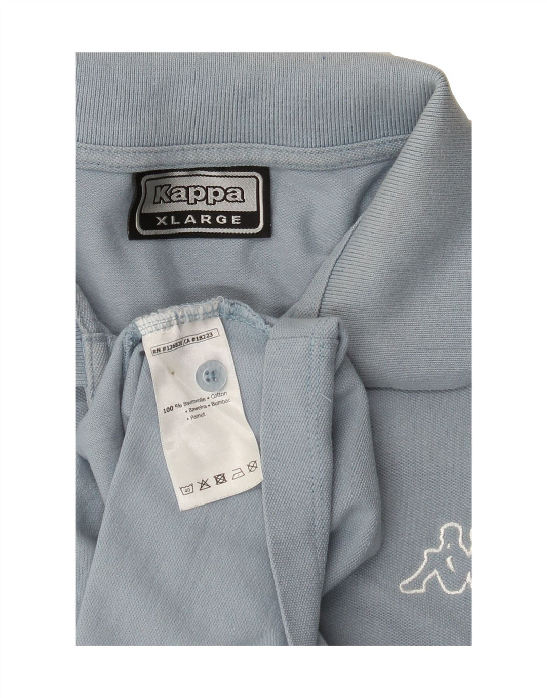 KAPPA Mens Polo Shirt XL Blue Cotton Vintage Kappa and Second-Hand Kappa from Messina Hembry 