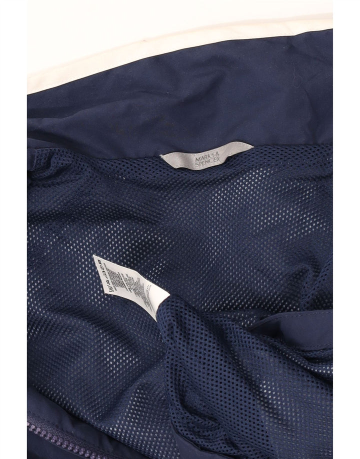 Marks & Spencer Ανδρικό μπουφάν βροχής UK 40 Large Navy Blue Polyester