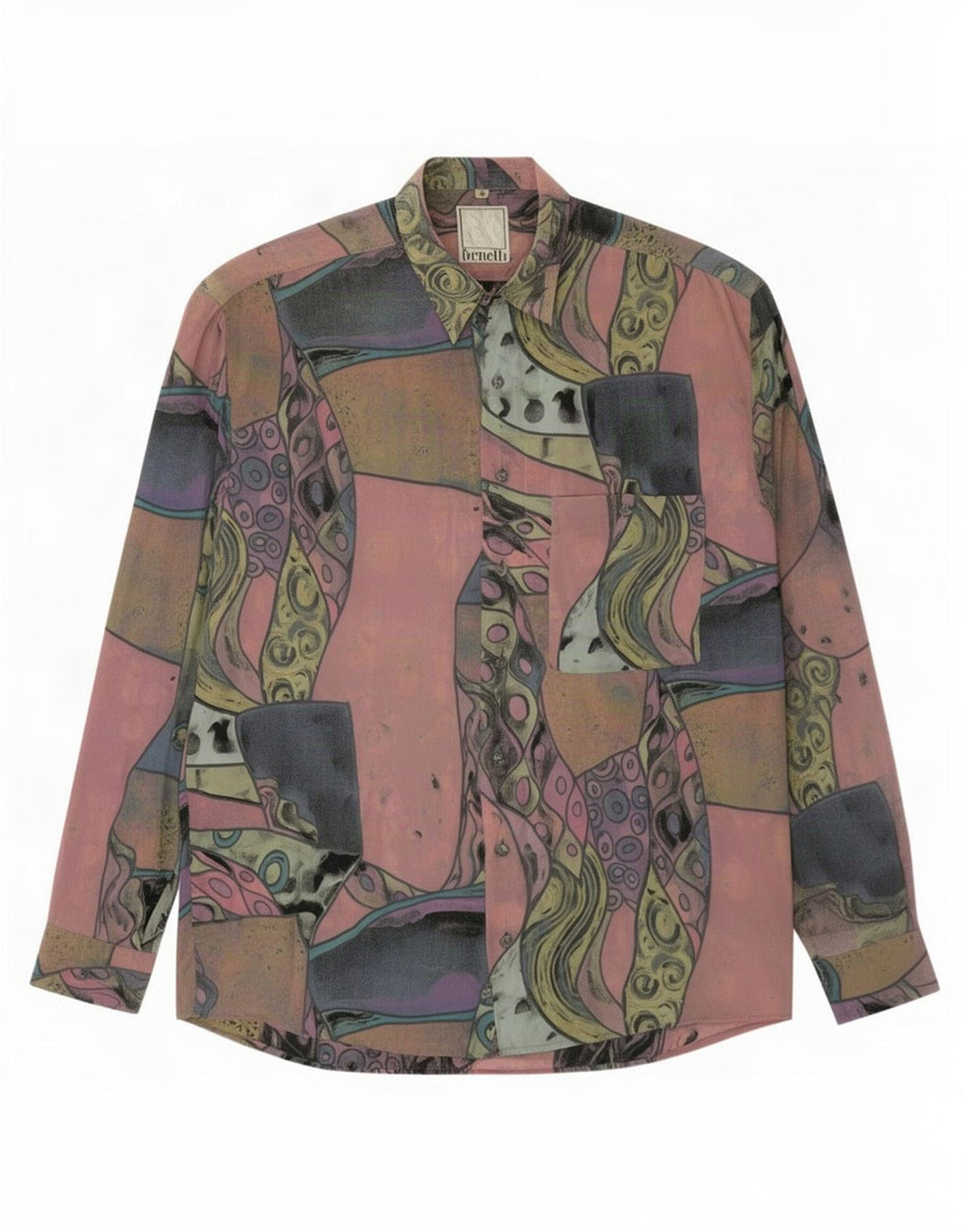 Ανδρικό πουκάμισο Abstract Pattern Benetti Μέγεθος 39 Medium Πολύχρωμο