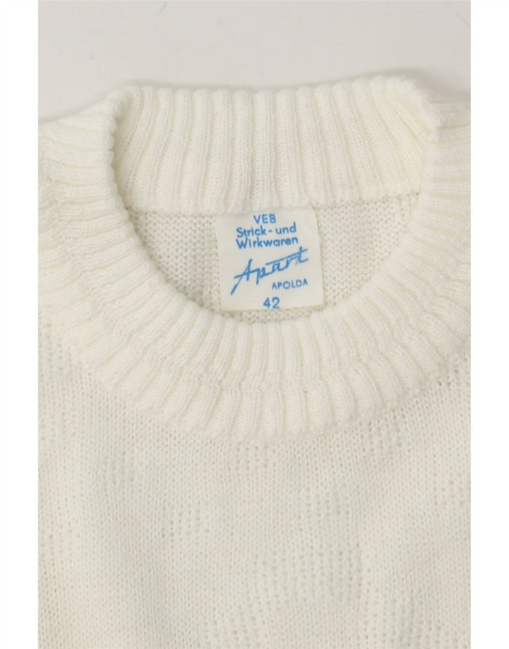 APART Womens Crew Neck Jumper Sweater IT 42 Medium White Vintage Apart and Second-Hand Apart from Messina Hembry 