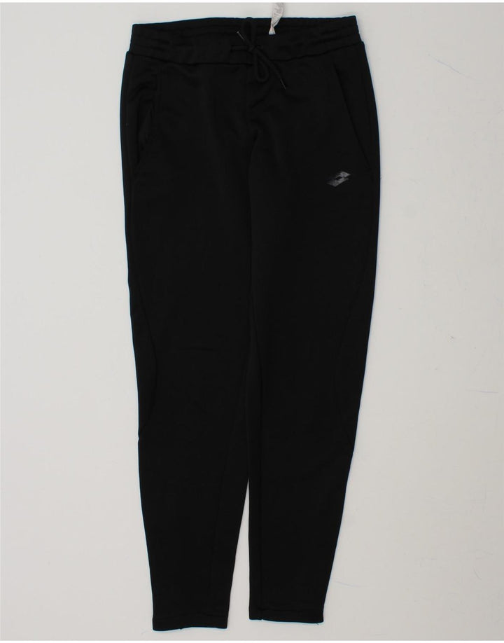 LOTTO Womens Tracksuit Trousers UK 6 XS Black Polyester Vintage Lotto and Second-Hand Lotto from Messina Hembry 