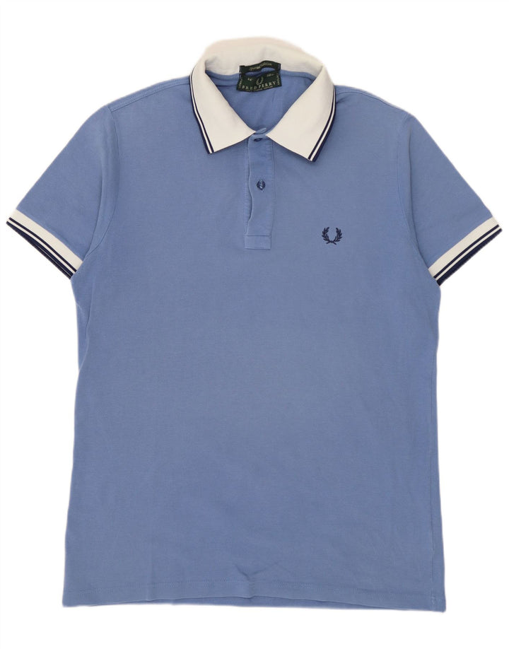 Fred Perry Ανδρικό πουκάμισο πόλο με μεσαίο μπλε χρώμα, βαμβακερό