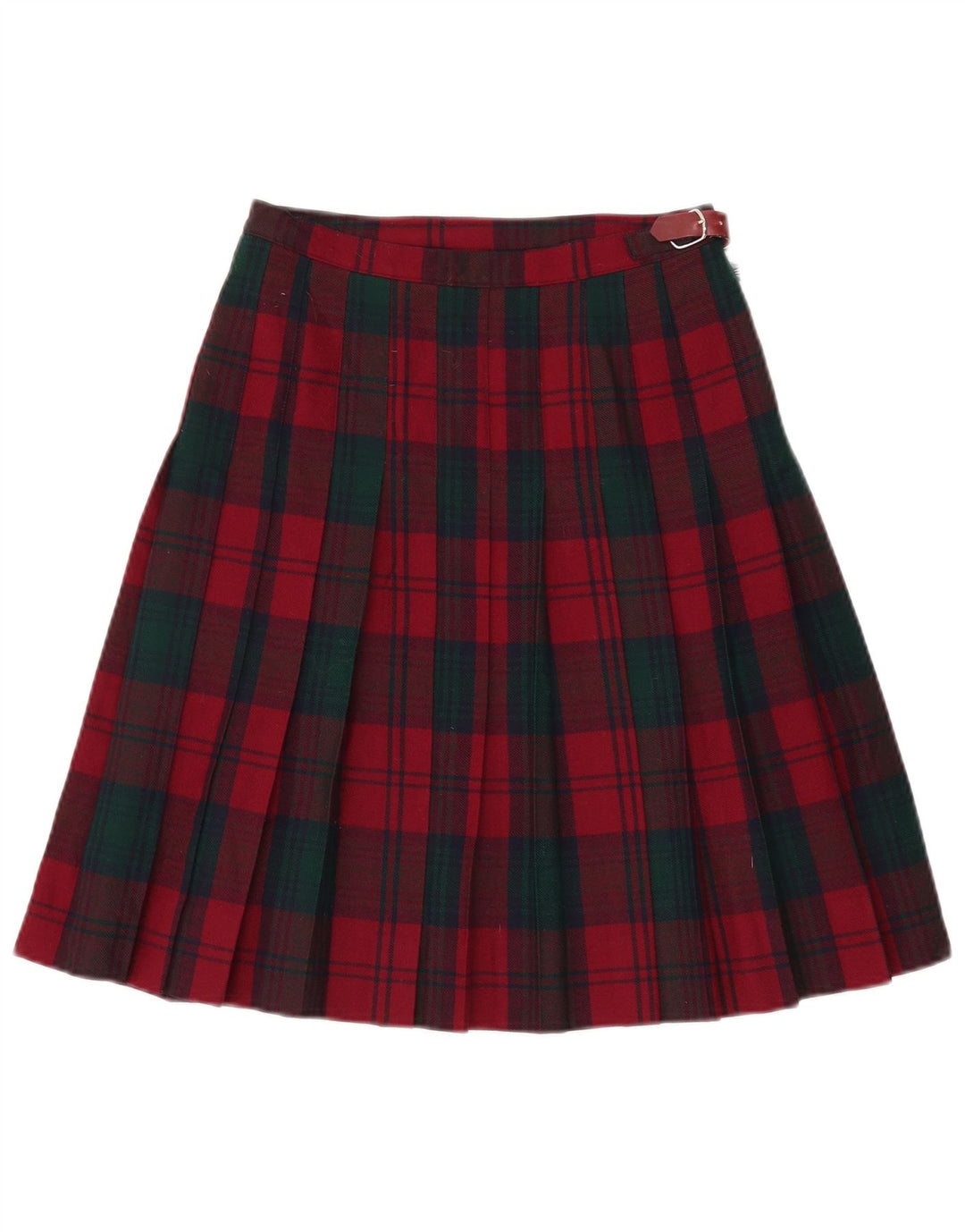 Vintage γυναικεία πλισέ φούστα IT 44 Medium W26 Red Check New Wool