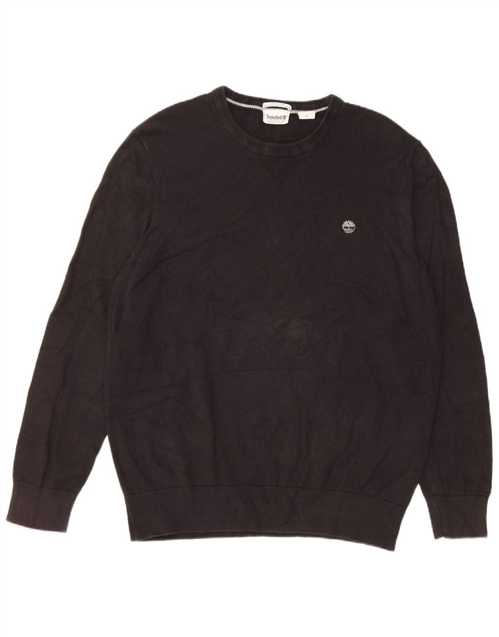 Ανδρικό πουλόβερ Timberland Crew Neck Jumper μεγάλο μαύρο βαμβακερό
