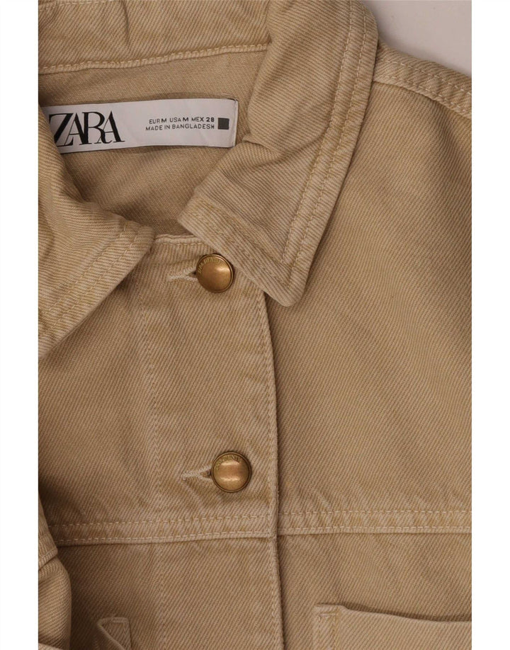 Zara Γυναικείο Τζιν Μπουφάν UK 14 Medium Beige