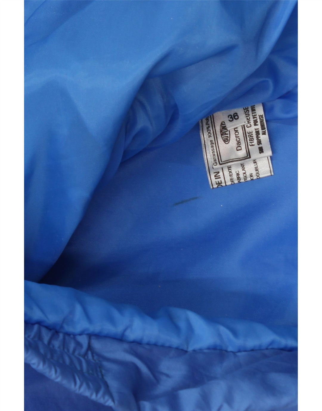 VINTAGE Ανδρικό μπουφάν με κουκούλα UK 36 Small Blue Colorblock Πολυαμίδιο