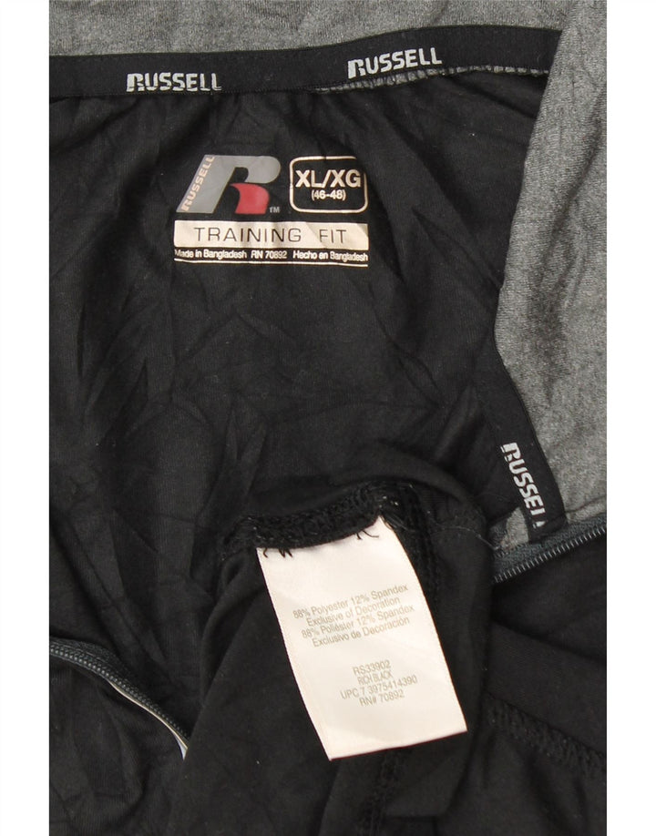 Russell Athletic Ανδρικό Dri-Power με φερμουάρ μπλούζα μακρύ μανίκι XL μαύρο πολυεστέρα