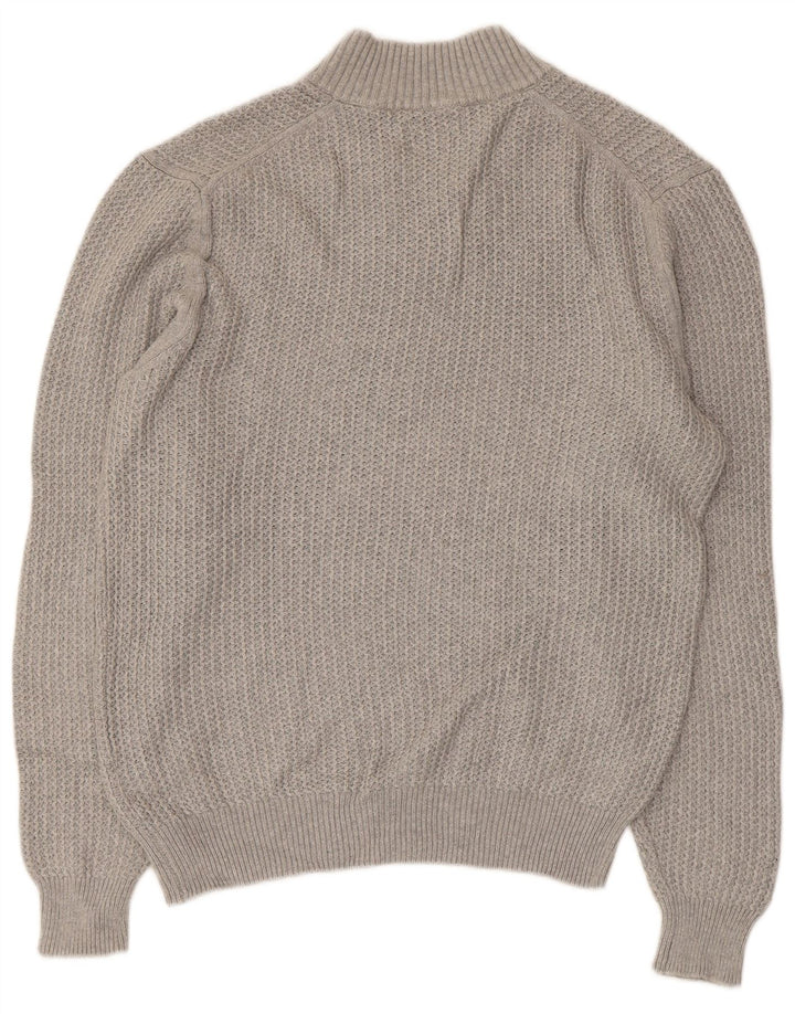 Massimo Dutti γυναικείο πουλόβερ με λαιμό χελώνα UK 16 μεγάλο βαμβακερό γκρι