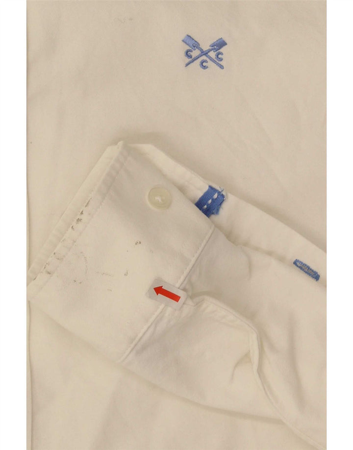 Ανδρικό πουκάμισο Crew Clothing Slim Fit, μικρό λευκό βαμβακερό