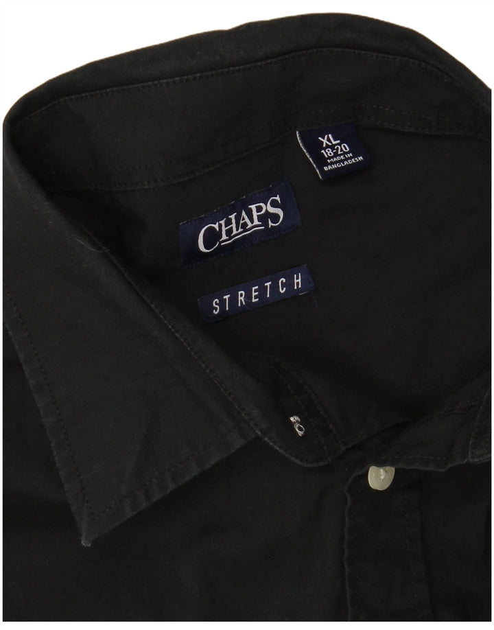 CHAPS Boys Shirt 15-16 Years XL  Black Cotton