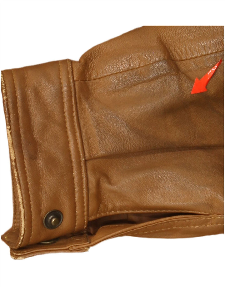 Vintage Ανδρικό Bomber Δερμάτινο Μπουφάν EU 50 Large Brown Δερμάτινο