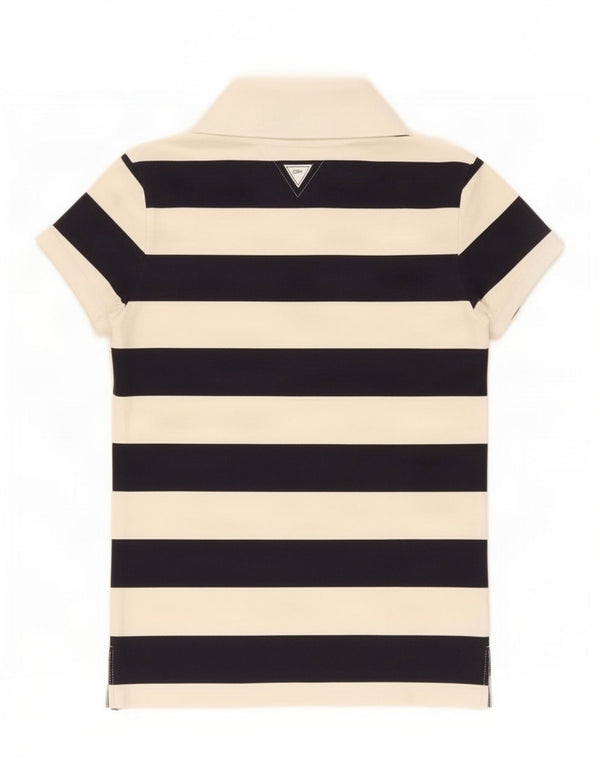 Tommy Hilfiger γυναικείο μπλουζάκι πόλο UK 12 μεσαίου μπλε ριγέ