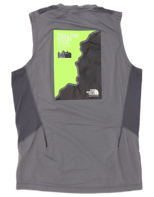 Το ανδρικό γραφικό γιλέκο North Face Top Small Grey Polyester Sports