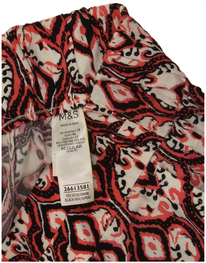 Marks & Spencer Γυναικείο Cropped Παντελόνι UK 16 Large W34 L24 Πολύχρωμο