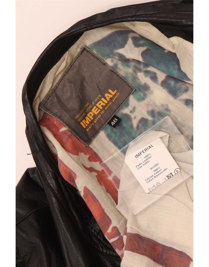 Imperial Γυναικείο Biker Δερμάτινο Μπουφάν IT 48 XL Μαύρο