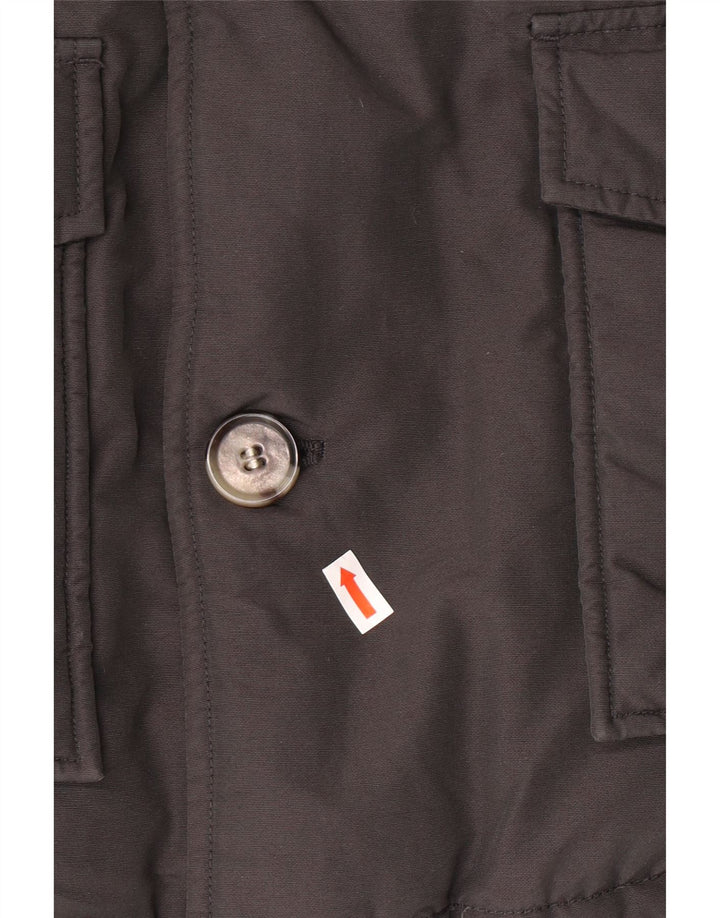 Παλτό WOOLRICH Αγόρι με κουκούλα με επένδυση 9-10 ετών Μαύρο βαμβακερό