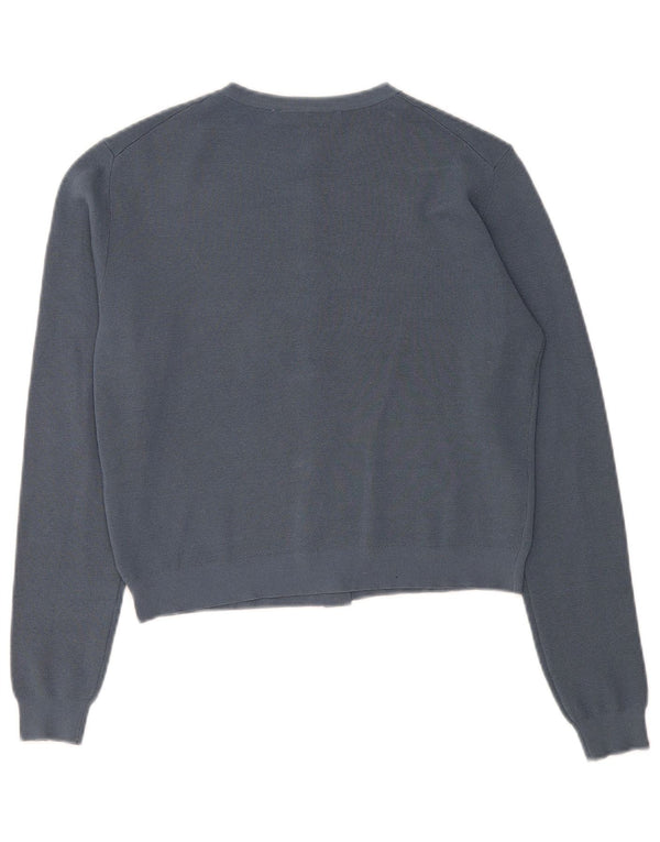 Zara Γυναικεία ζακέτα Crop UK 10 Small Navy Blue Viscose
