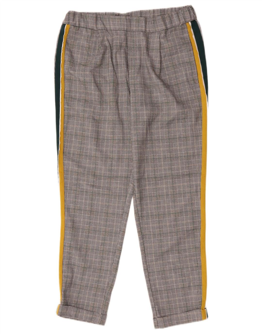 Γυναικείο ίσιο κομμένο παντελόνι Zara Medium W28 L25 Grey Check Polyester