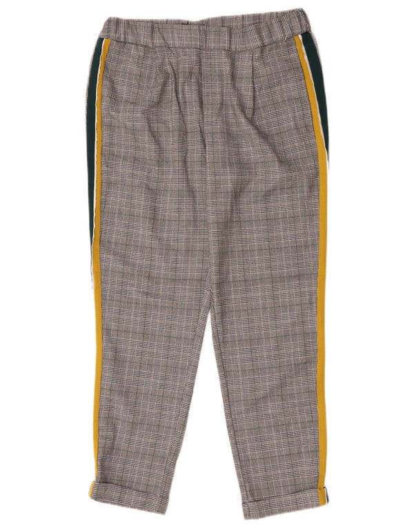 Γυναικείο ίσιο κομμένο παντελόνι Zara Medium W28 L25 Grey Check Polyester
