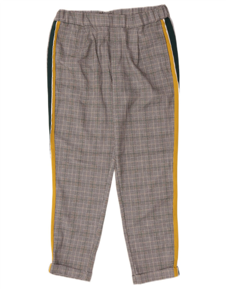 Γυναικείο ίσιο κομμένο παντελόνι Zara Medium W28 L25 Grey Check Polyester